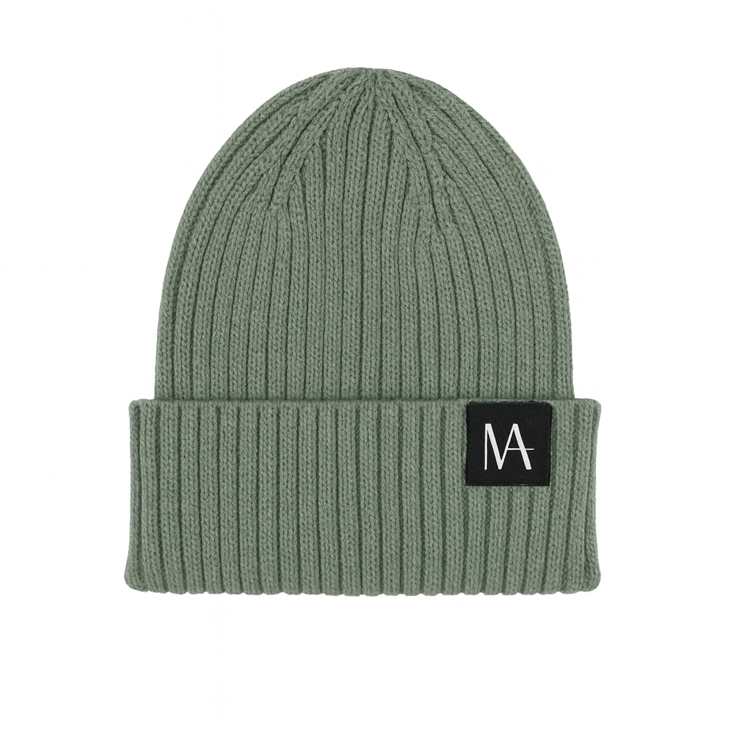 Children’s Green Beanie Hat | Soft Ribbed Knit