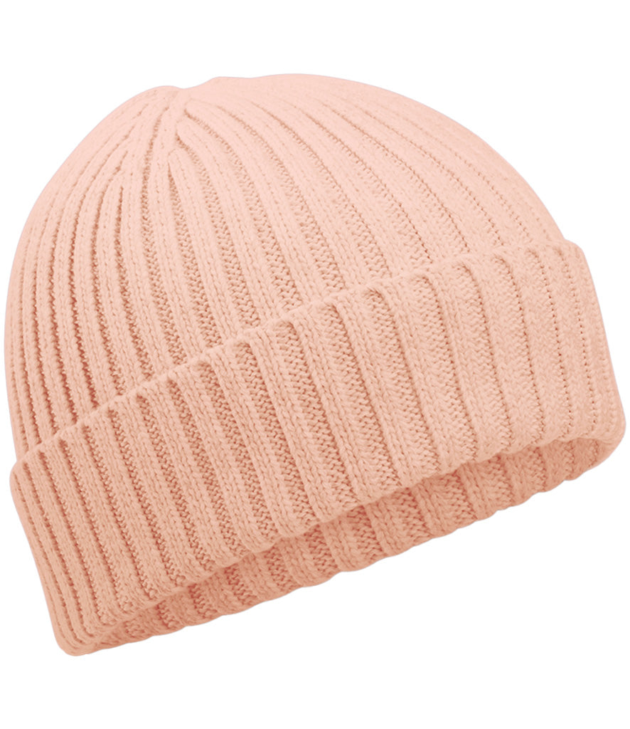 Children’s Peach Beanie Hat | Soft Ribbed Knit