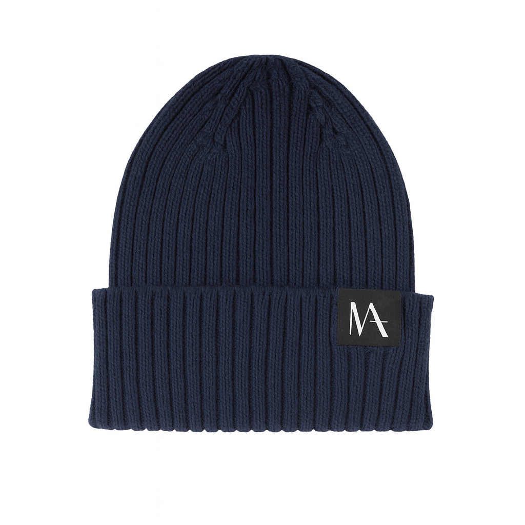Children’s Navy Beanie Hat | Soft Ribbed Knit