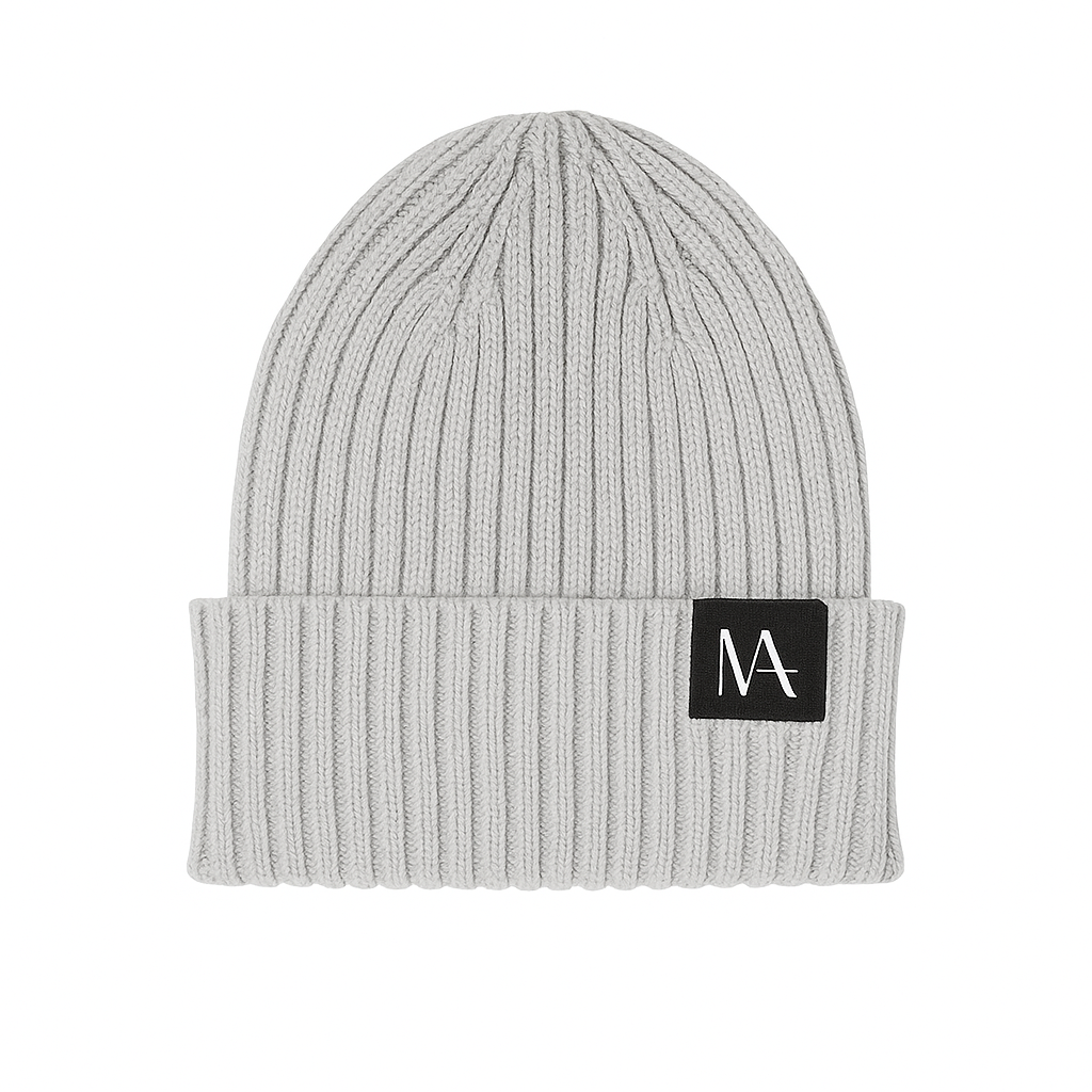 Children’s Grey Beanie Hat | Soft Ribbed Knit