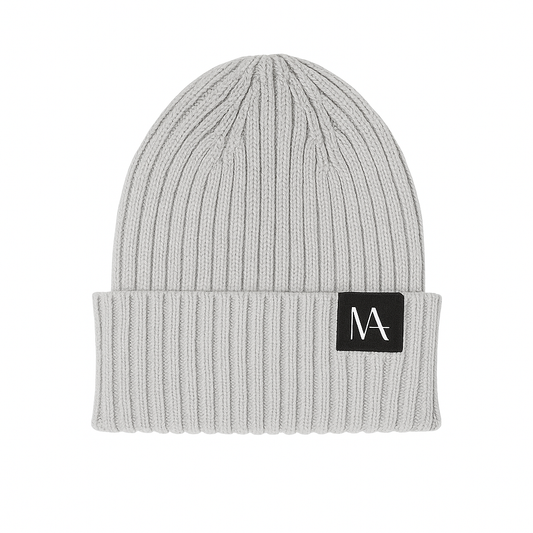 Children’s Grey Beanie Hat | Soft Ribbed Knit