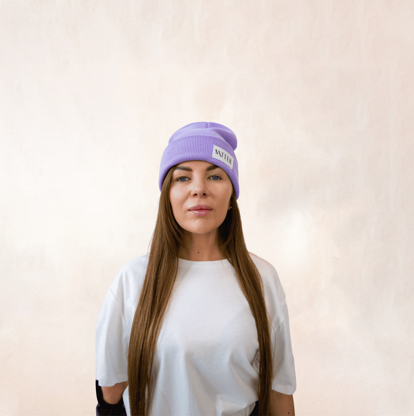 Lilac Knit Beanie | WearMatter Inclusive Fashion Accessory